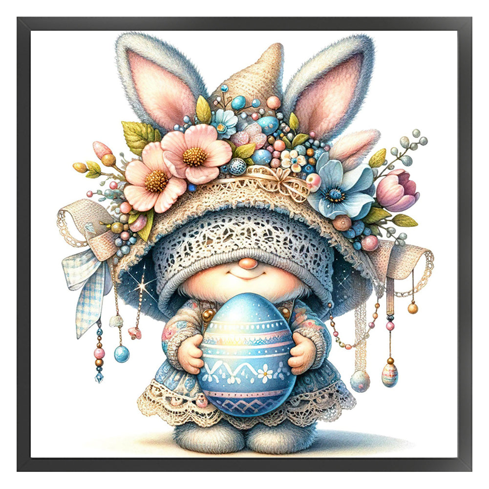 Easter Bunny Gnome - 11CT Stamped Cross Stitch 45*45CM