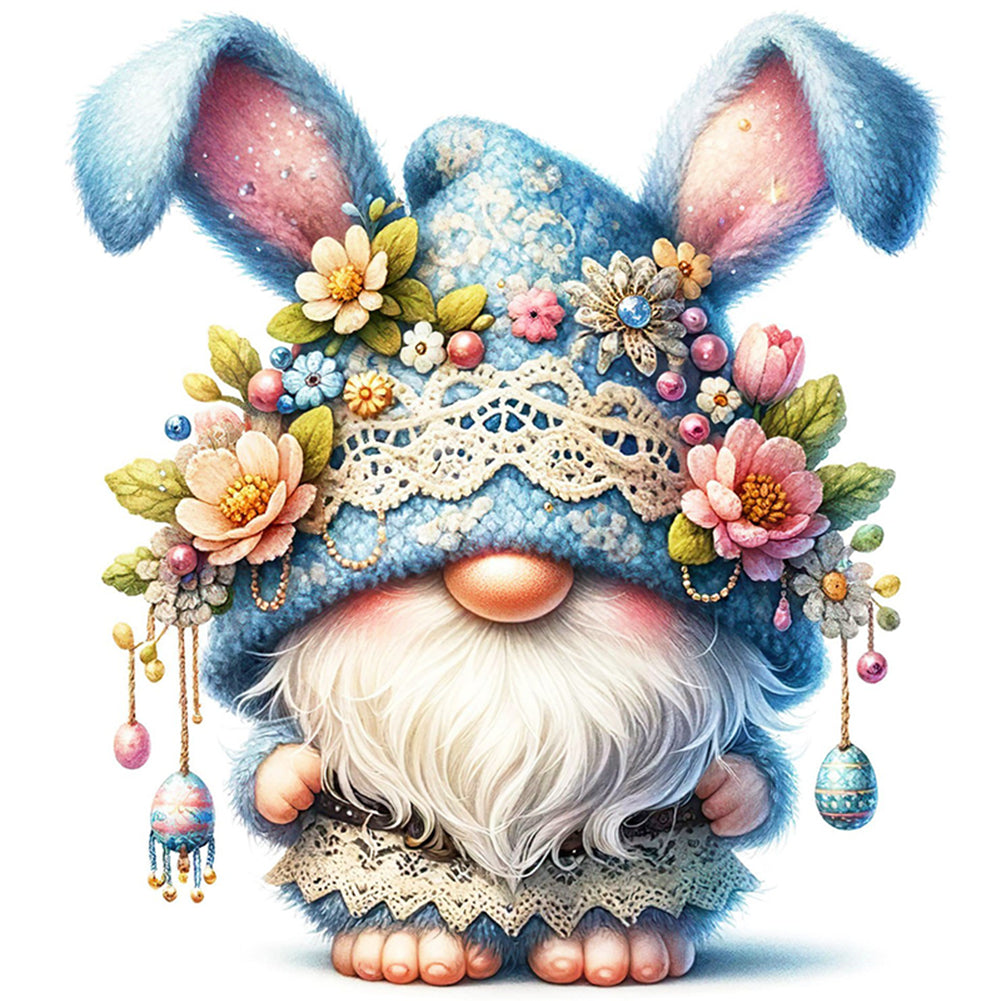 Easter Bunny Gnome - 11CT Stamped Cross Stitch 45*45CM