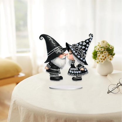 Acrylic Cute Gnome Special Shape Diamond Painting Desktop Home Decor (Couple)