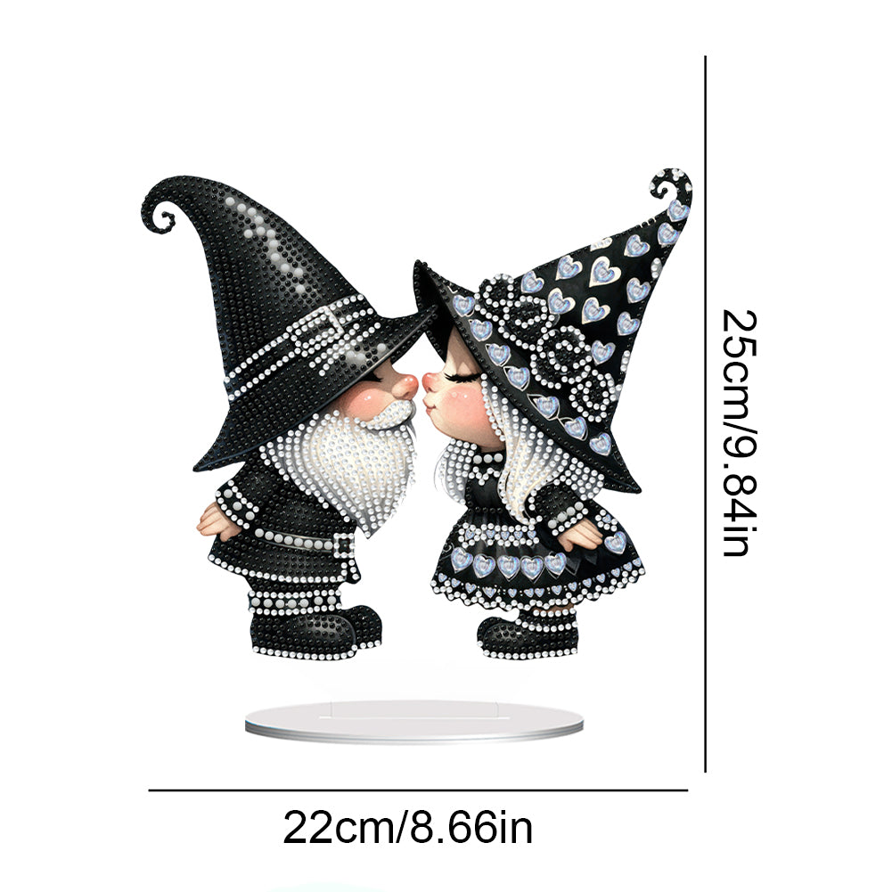 Acrylic Cute Gnome Special Shape Diamond Painting Desktop Home Decor (Couple)