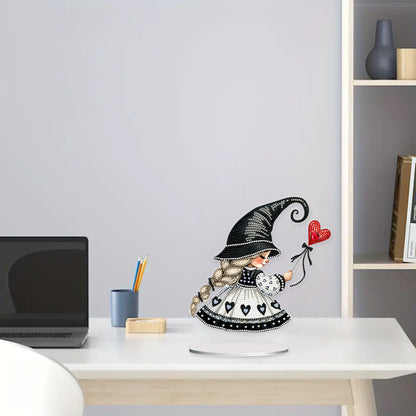 Acrylic Cute Gnome Special Shape Diamond Painting Desktop Home Decor (Balloon)