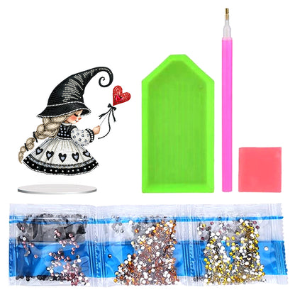 Acrylic Cute Gnome Special Shape Diamond Painting Desktop Home Decor (Balloon)