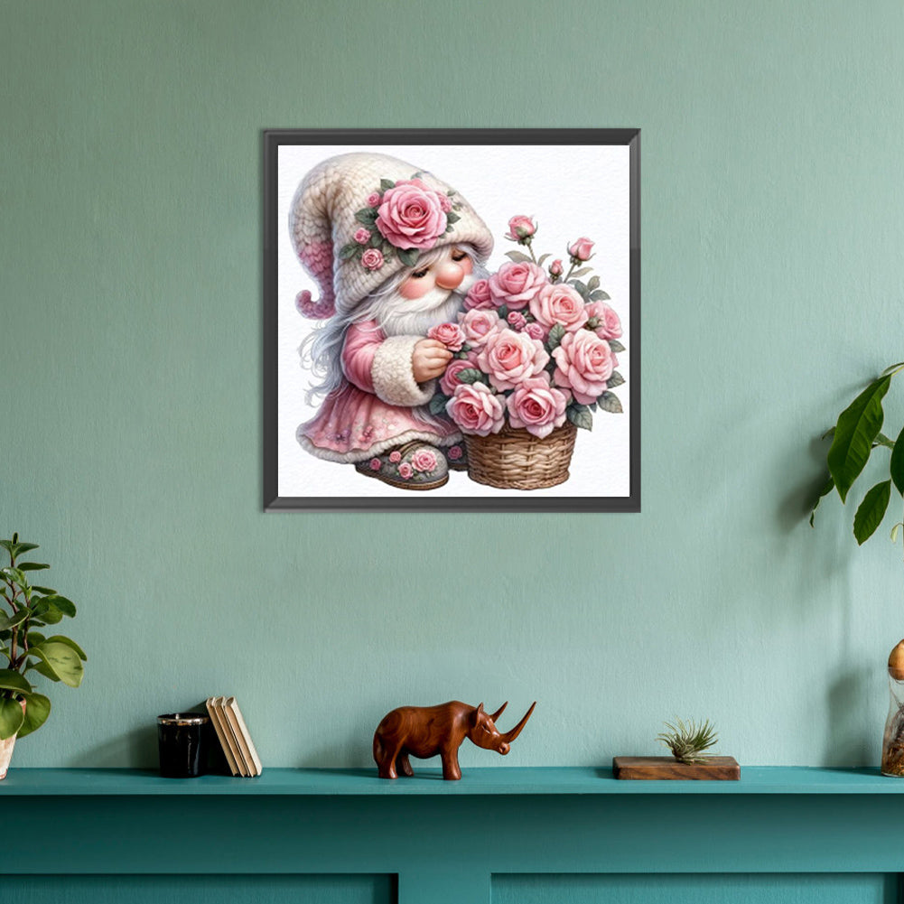 Rose Gnome - Full Round Drill Diamond Painting 30*30CM