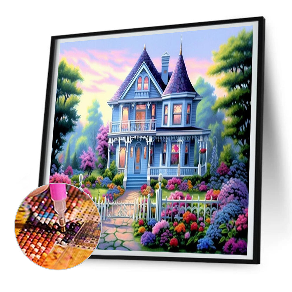 Woods House - Full Round Drill Diamond Painting 30*30CM