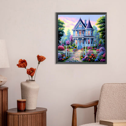 Woods House - Full Round Drill Diamond Painting 30*30CM