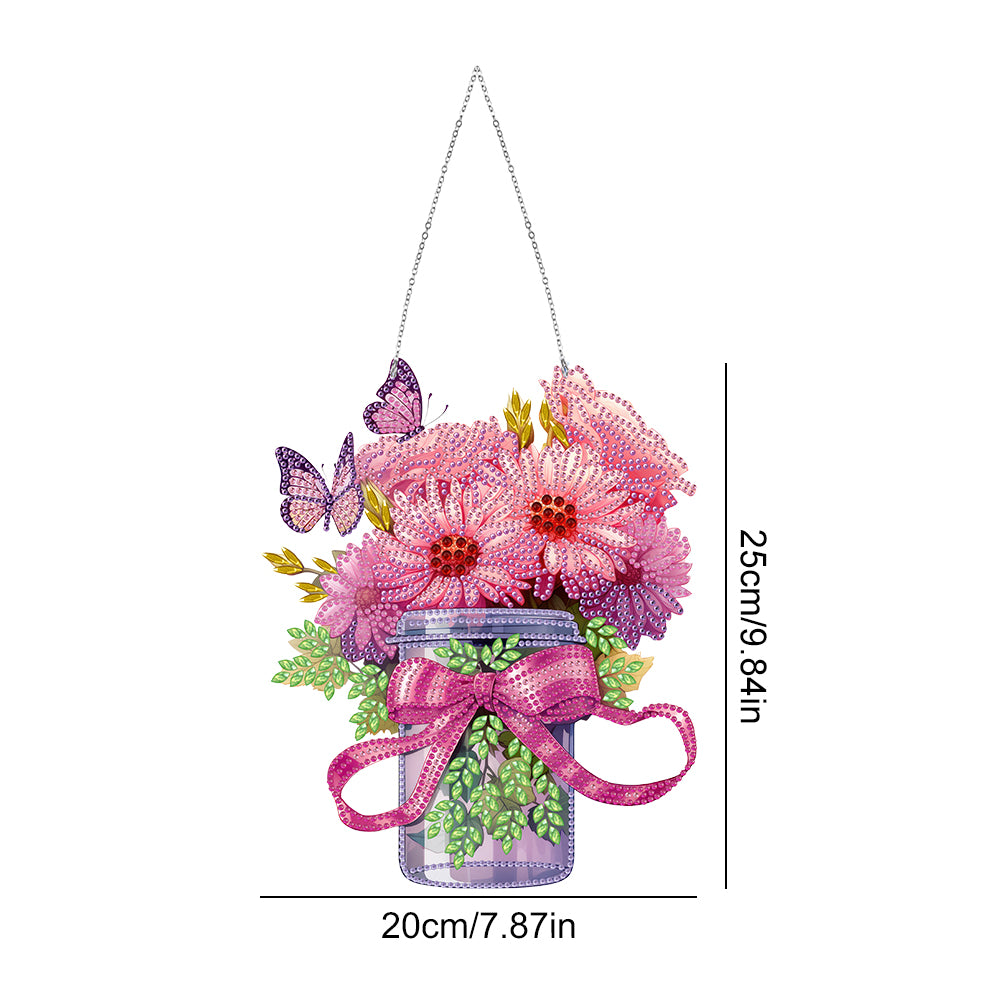 Glow Butterfly Vase 5D DIY Diamond Painting Dots Pendant Office Decor (KJ095)