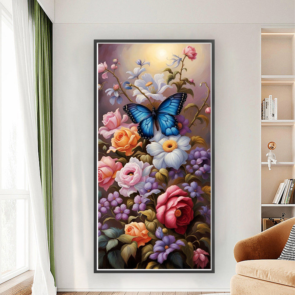 Butterfly Flowers - 11CT Stamped Cross Stitch 35*70CM