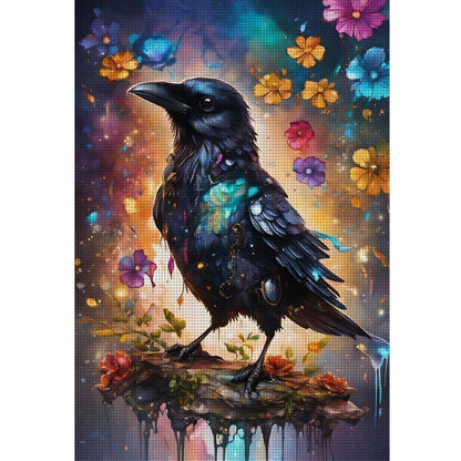 Flowers And Crows - 11CT Stamped Cross Stitch 40*60CM