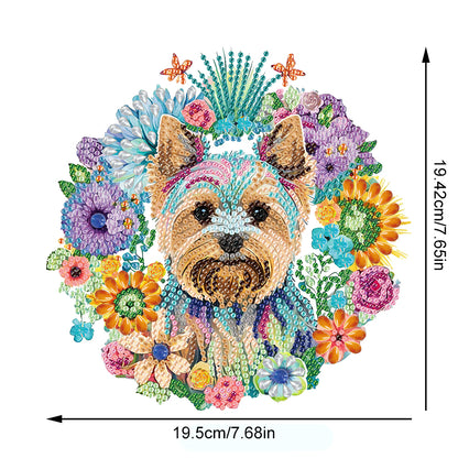 Single Side Special Shape Diamond Painting Hanging Pendant for Home Decor (Dog)