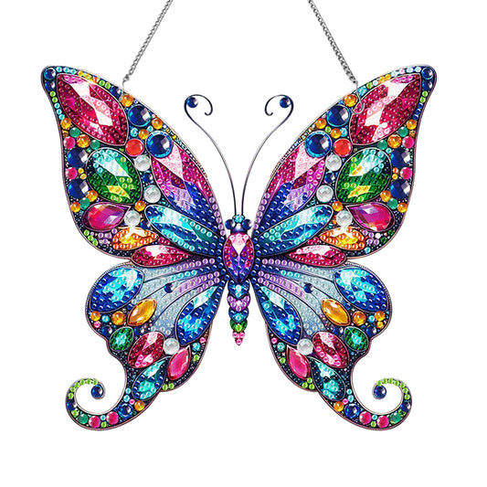 Single Side Special Shape Diamond Painting Hanging Pendant Home Decor(Butterfly)