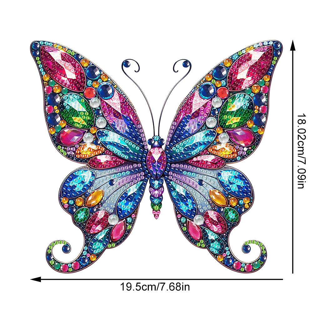 Single Side Special Shape Diamond Painting Hanging Pendant Home Decor(Butterfly)