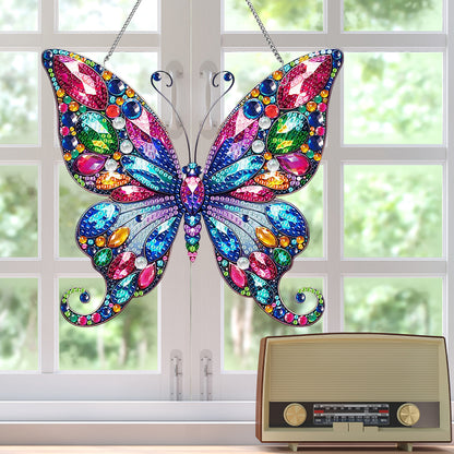 Single Side Special Shape Diamond Painting Hanging Pendant Home Decor(Butterfly)