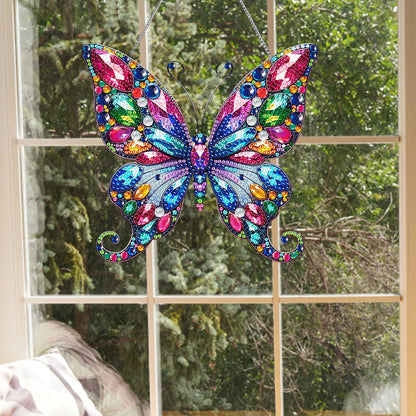 Single Side Special Shape Diamond Painting Hanging Pendant Home Decor(Butterfly)