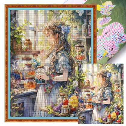 Girl - 11CT Stamped Cross Stitch 50*65CM