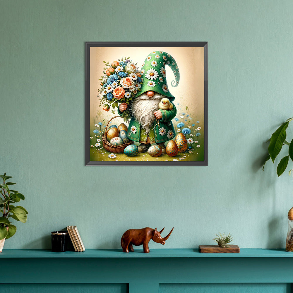 Easter Flower Gnome - Full Round Drill Diamond Painting 30*30CM