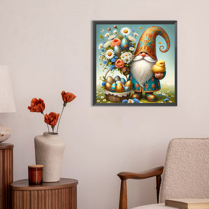 Easter Flower Gnome - Full Round Drill Diamond Painting 30*30CM