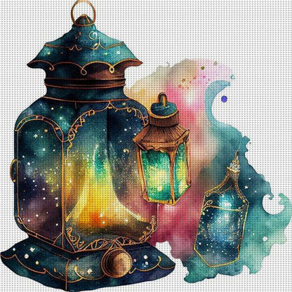 Lantern - 11CT Stamped Cross Stitch 40*40CM