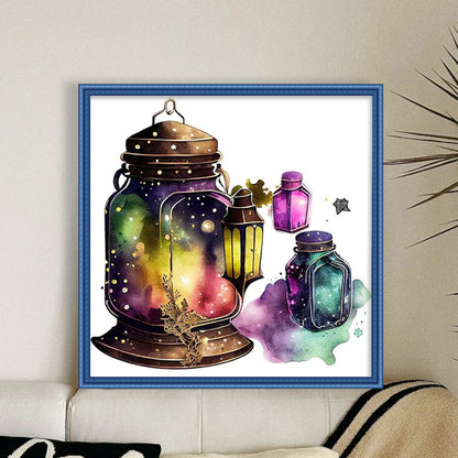 Lantern - 11CT Stamped Cross Stitch 40*40CM