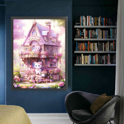 Cat Castle - 11CT Stamped Cross Stitch 50*65CM