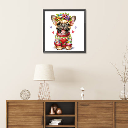 Garland Bulldog - Special Shaped Drill Diamond Painting 30*30CM