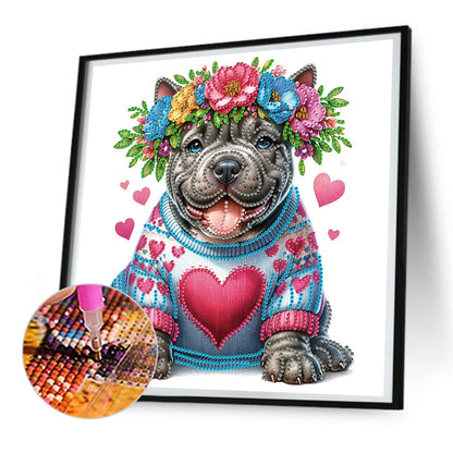 Garland Pitbull - Special Shaped Drill Diamond Painting 30*30CM