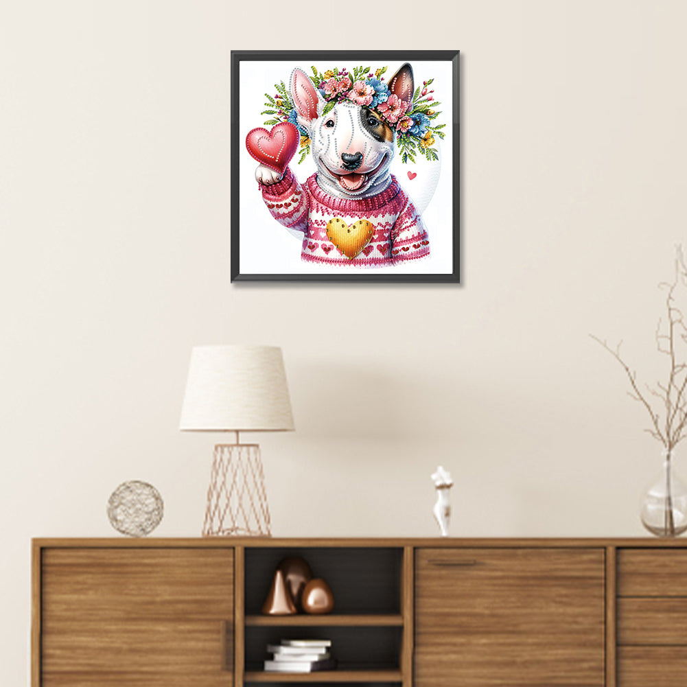 Garland Bull Terrier - Special Shaped Drill Diamond Painting 30*30CM