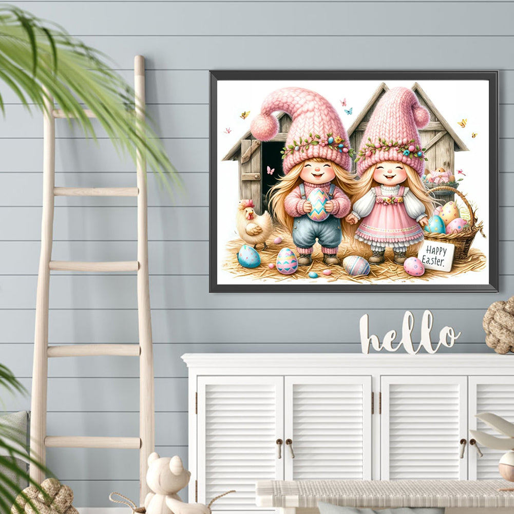 Easter Gnome - Full Round Drill Diamond Painting 40*30CM