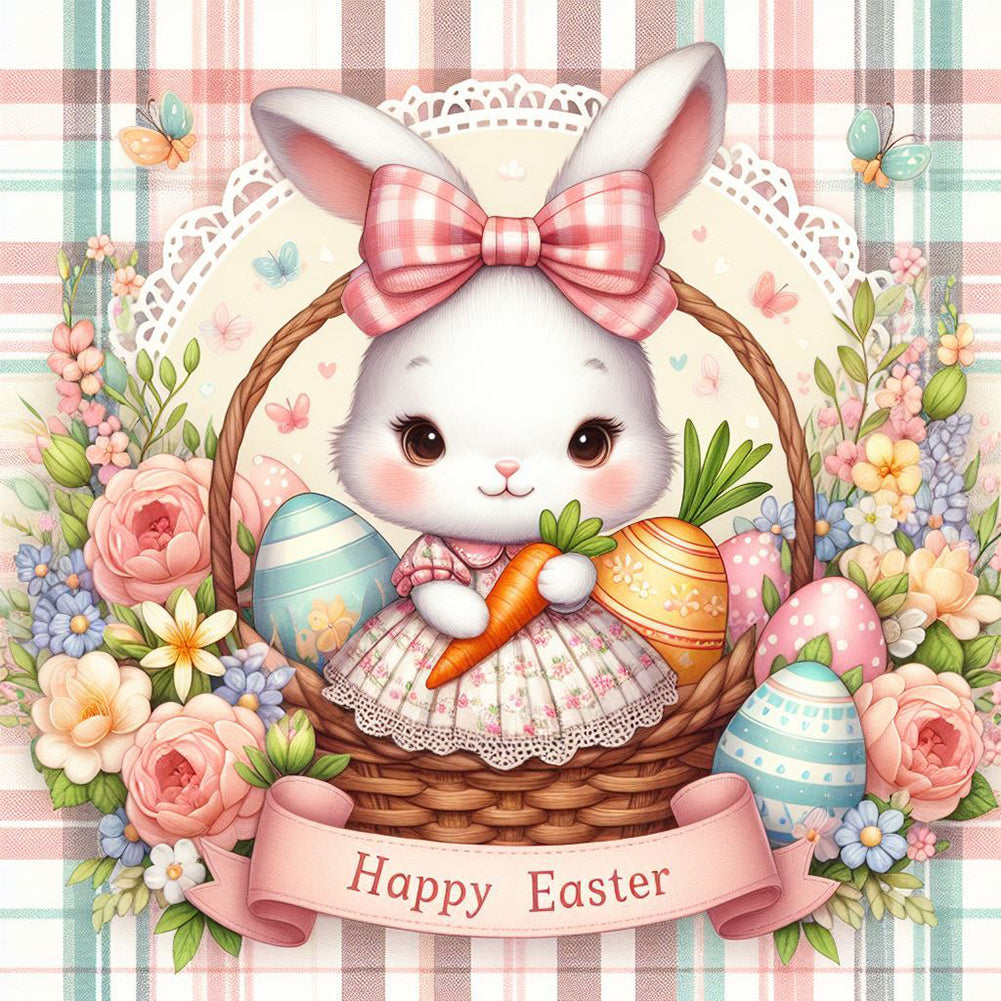 Easter Bunny - Full Round Drill Diamond Painting 30*30CM