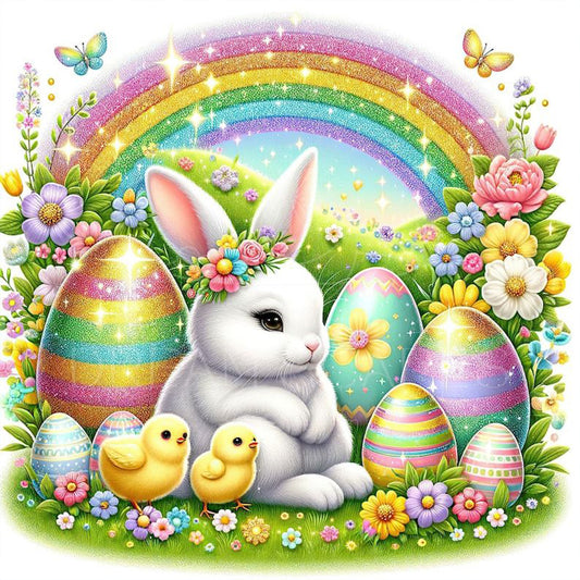 Easter Bunny - Full Round Drill Diamond Painting 30*30CM