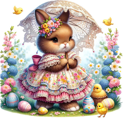 Easter Bunny - Full Round Drill Diamond Painting 30*30CM