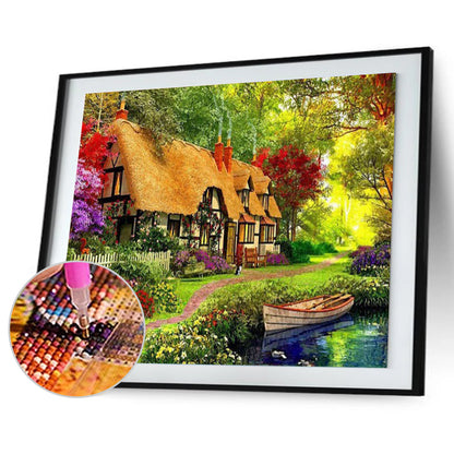 Garden Bungalow - Full Round Drill Diamond Painting 40*30CM