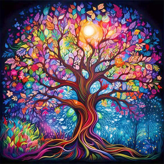 Colorful Tree Of Life - Full Round Drill Diamond Painting 30*30CM