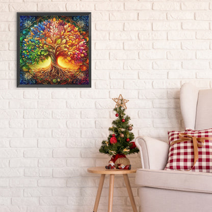 Colorful World Tree Of Life - Full Round Drill Diamond Painting 30*30CM