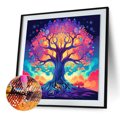 Magic Colorful Tree Of Life - Full Round Drill Diamond Painting 30*30CM