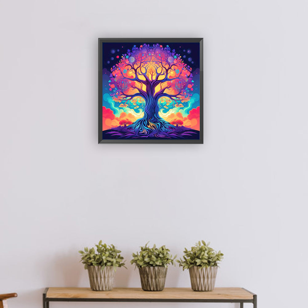 Magic Colorful Tree Of Life - Full Round Drill Diamond Painting 30*30CM