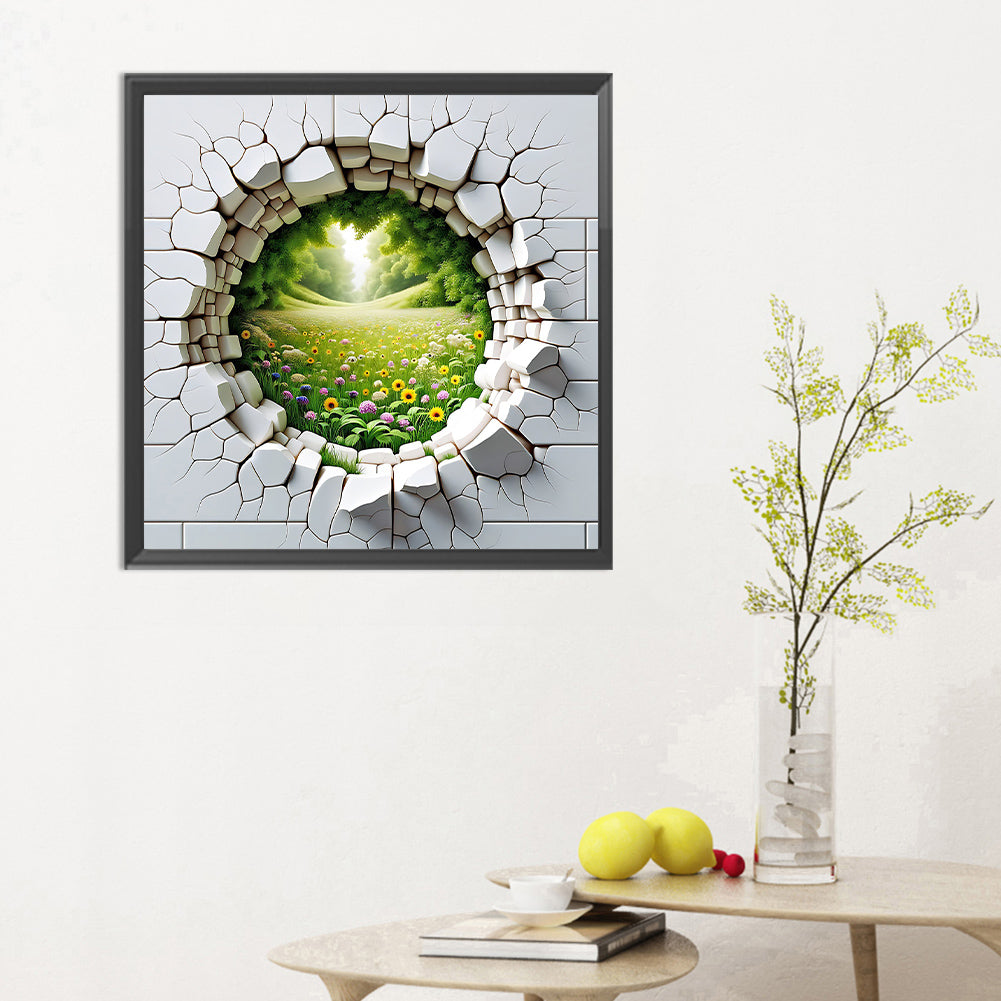 Garden Outside Wall - Full Round Drill Diamond Painting 30*30CM
