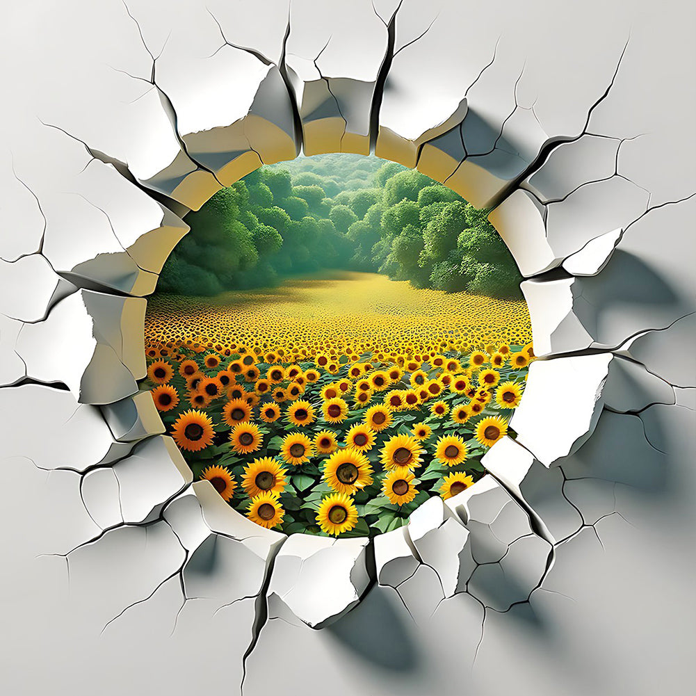 Garden Outside Wall - Full Round Drill Diamond Painting 30*30CM