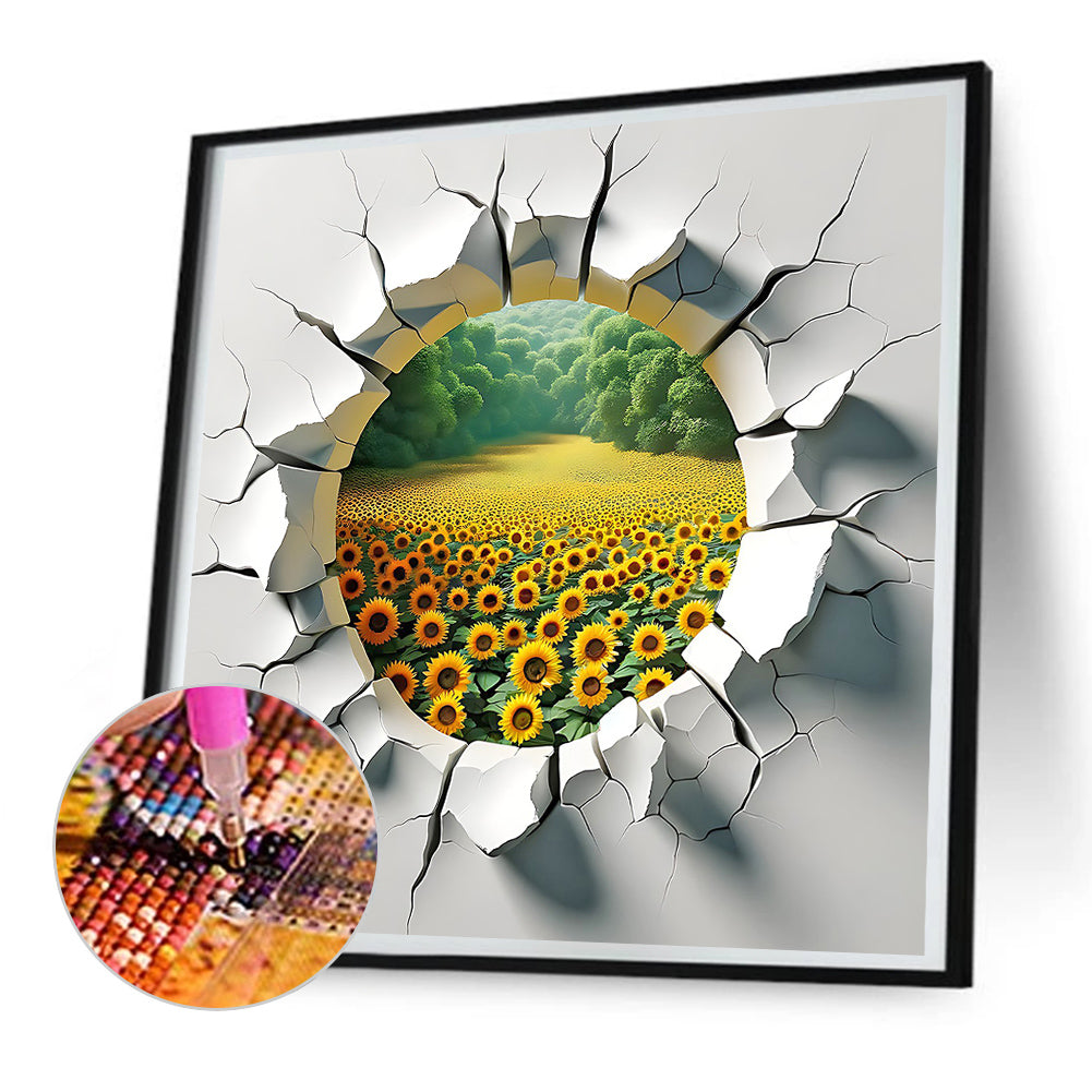 Garden Outside Wall - Full Round Drill Diamond Painting 30*30CM