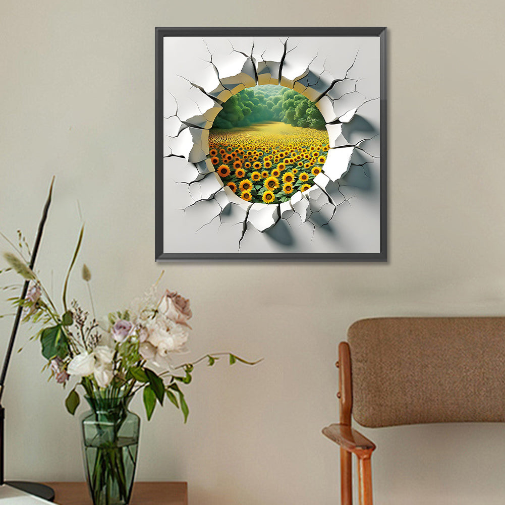 Garden Outside Wall - Full Round Drill Diamond Painting 30*30CM