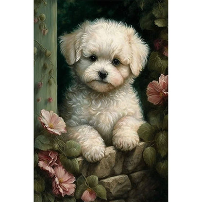 Puppy - Full Round Drill Diamond Painting 30*45CM