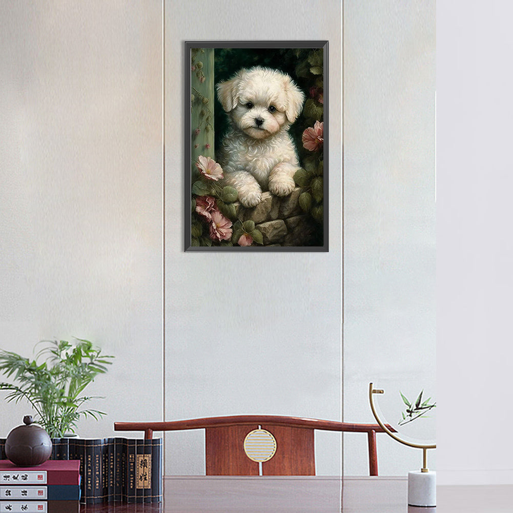 Puppy - Full Round Drill Diamond Painting 30*45CM