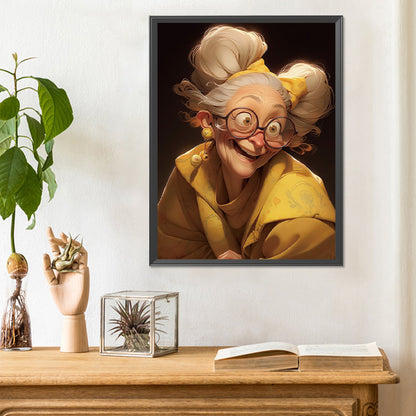 Cute Grandma - Full Round Drill Diamond Painting 30*40CM