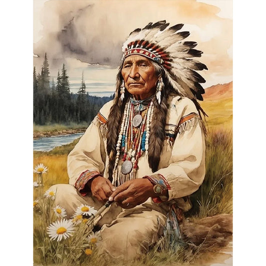 Indian - Full Round Drill Diamond Painting 30*40CM