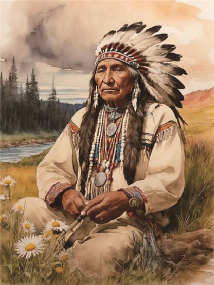 Indian - Full Round Drill Diamond Painting 30*40CM