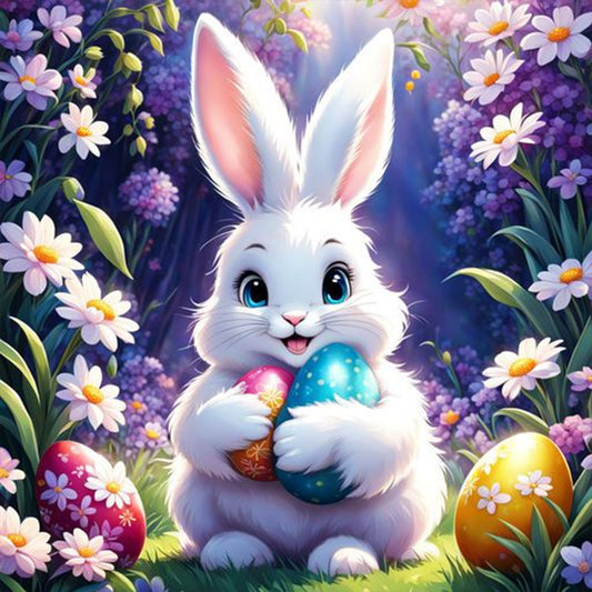 Easter Bunny Eggs - Full Round Drill Diamond Painting 30*30CM