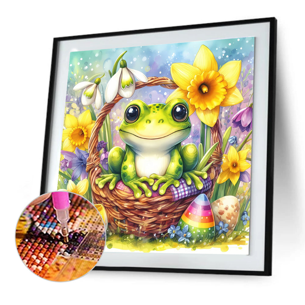 Spring Frog - Full Round Drill Diamond Painting 30*30CM