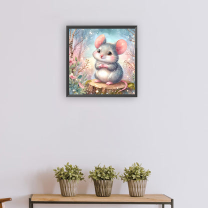 Spring Little Mouse - Full Round Drill Diamond Painting 30*30CM