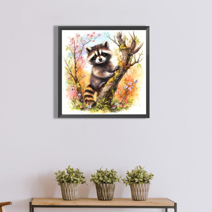 Raccoon - Full Round Drill Diamond Painting 40*40CM