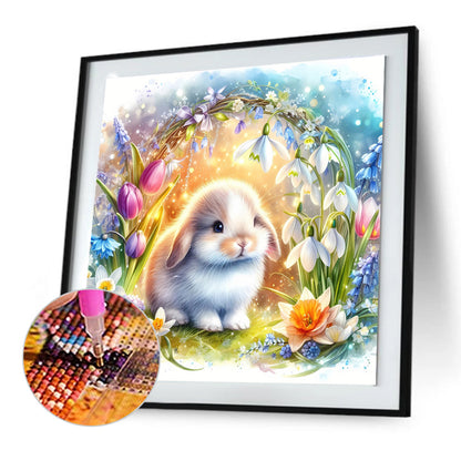 Lop-Eared Rabbit - Full Round Drill Diamond Painting 30*30CM