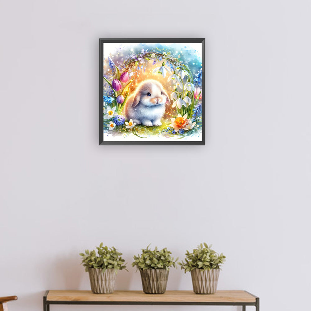 Lop-Eared Rabbit - Full Round Drill Diamond Painting 30*30CM